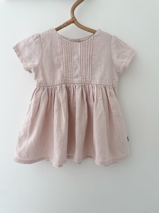 Wheat sart rosa kjole i hør