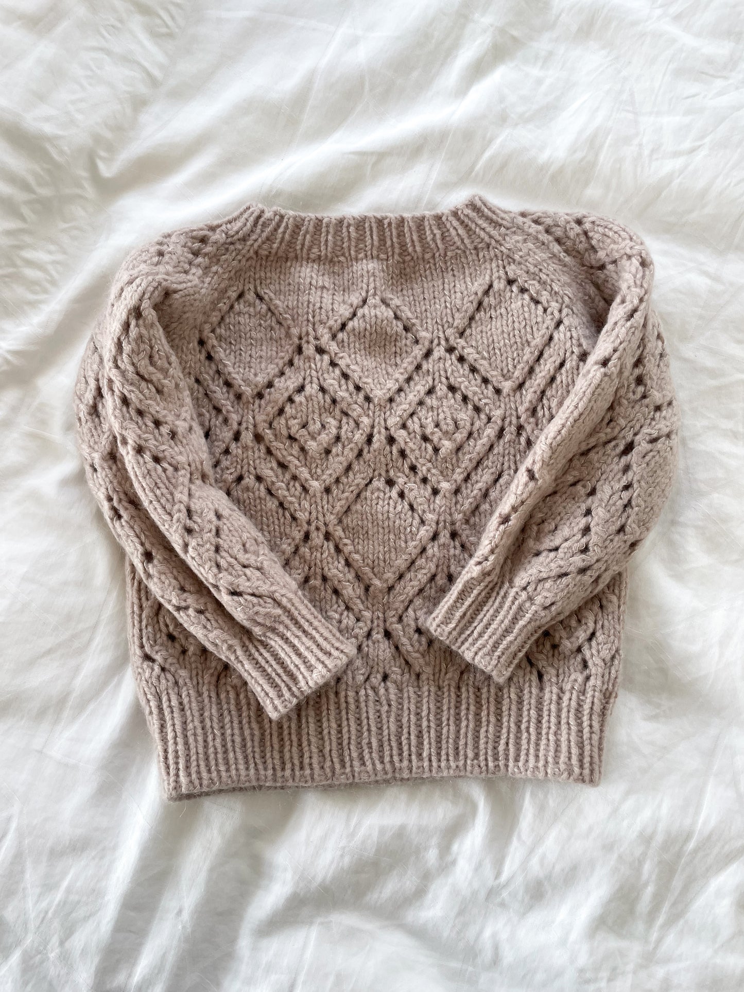Håndstrikket tyk sweater i Alpaka