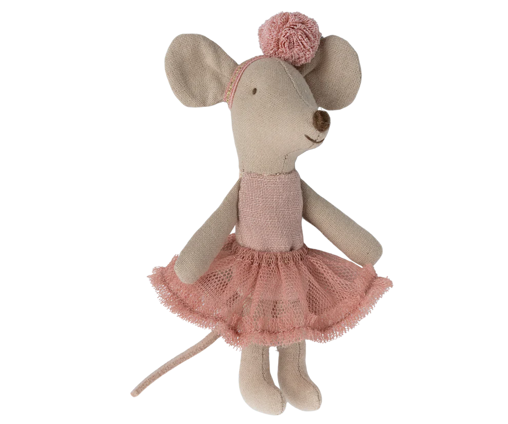 Maileg Ballerina mus lillesøster - Rosa