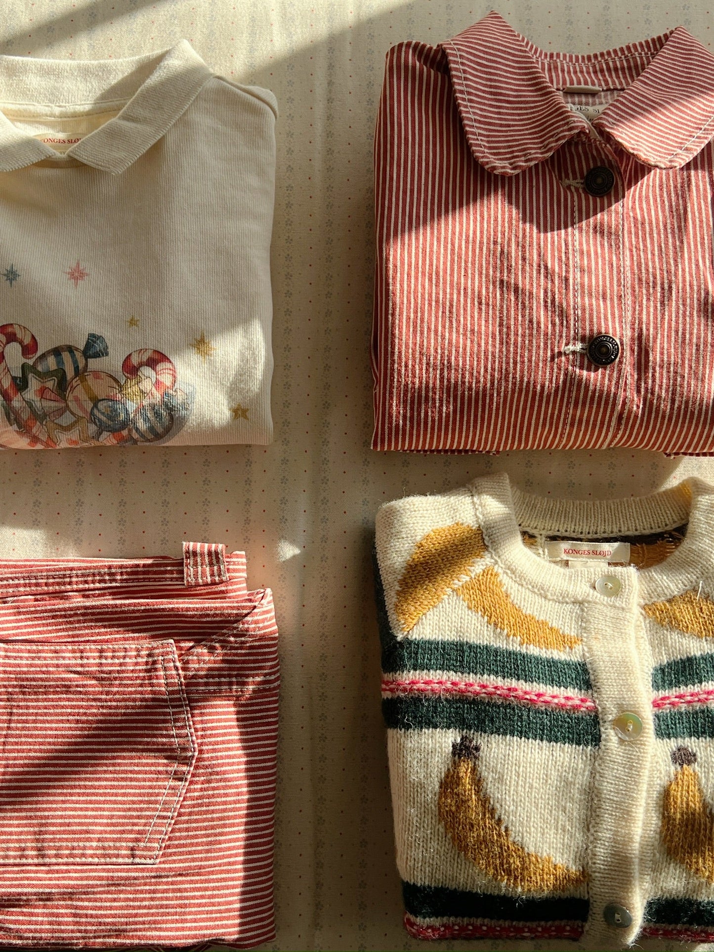 Konges Sløjd Luc Pants - Milk Rouge Stripe