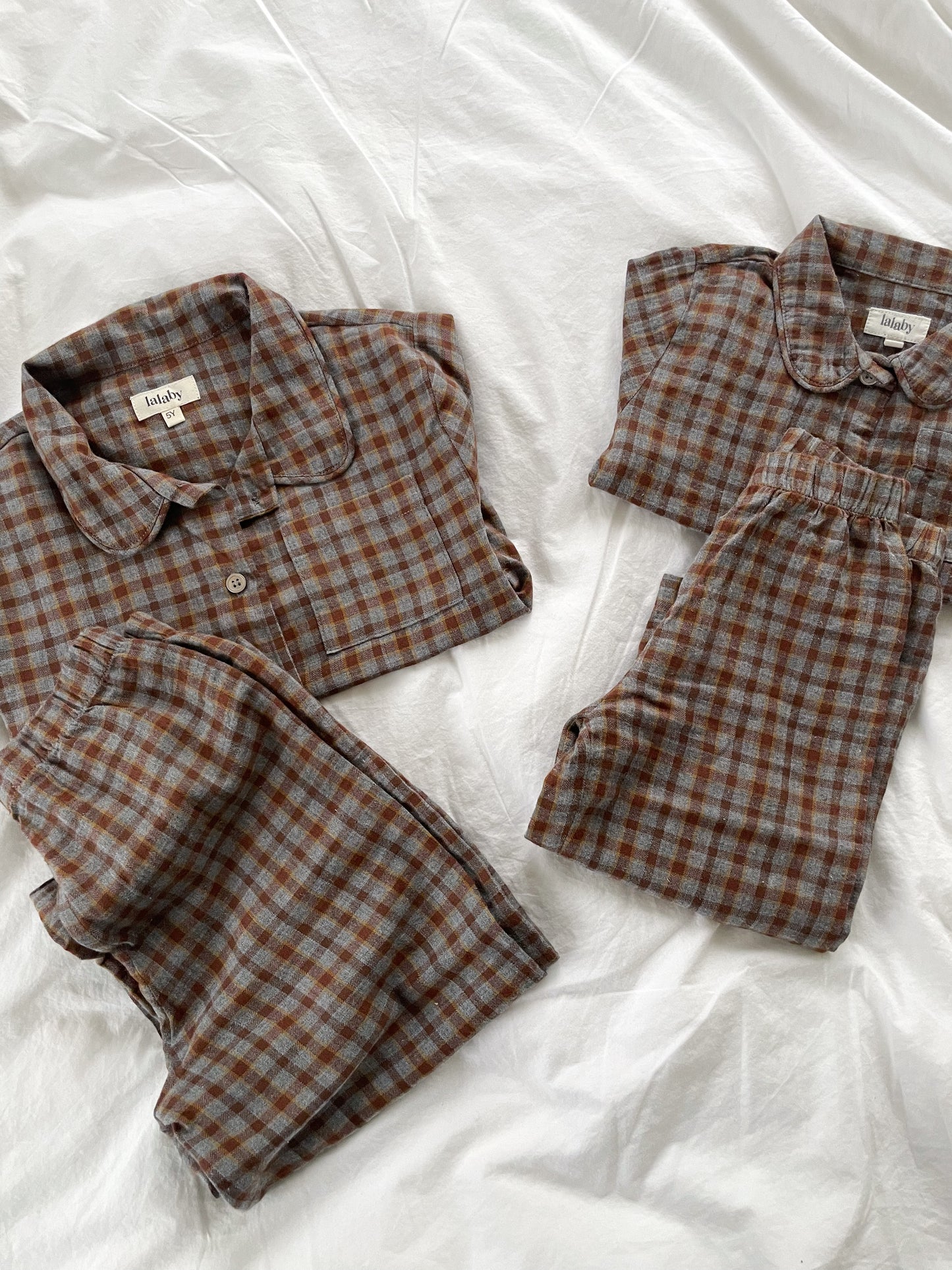 Lalaby ternet pyjamas - Grey Check - str. 2 år