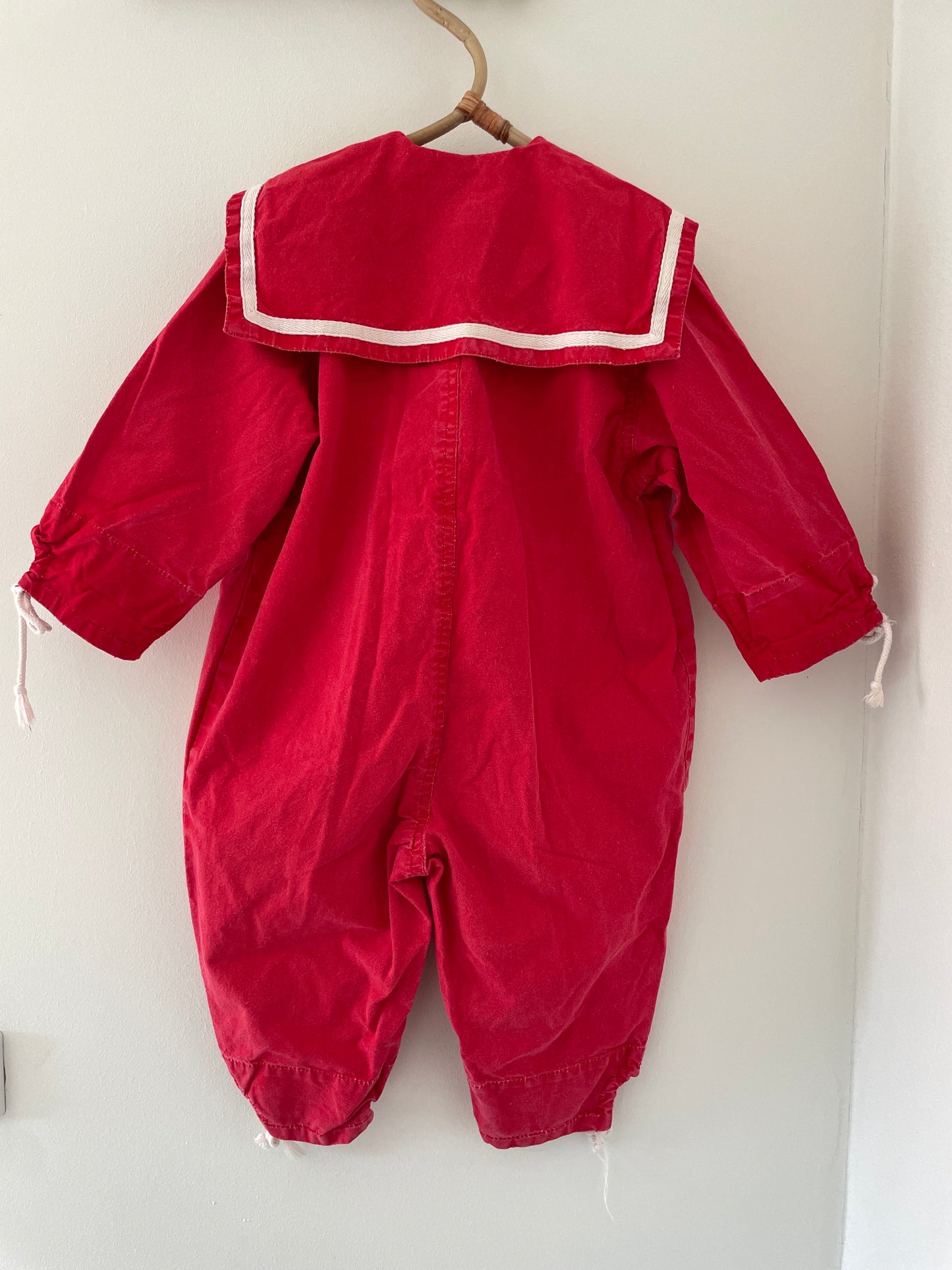 Vintage rød Matrosdragt str. 86