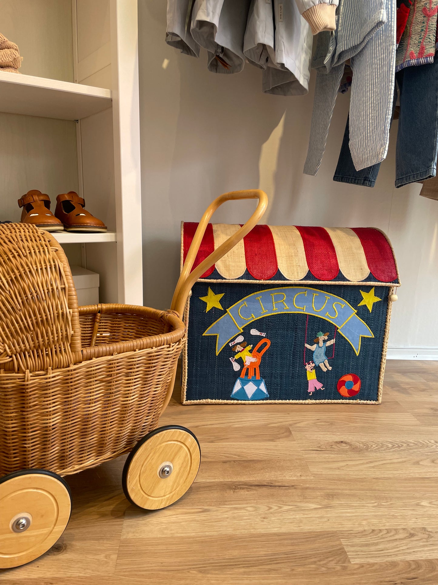 Rice Raffia Opbevaringshus - Stor - Circus