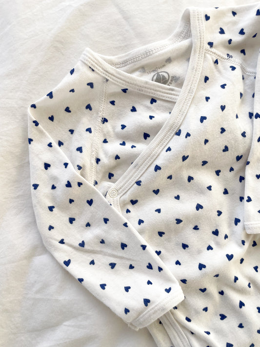 Petit Bateau slå om bodystocking str. 9 mdr