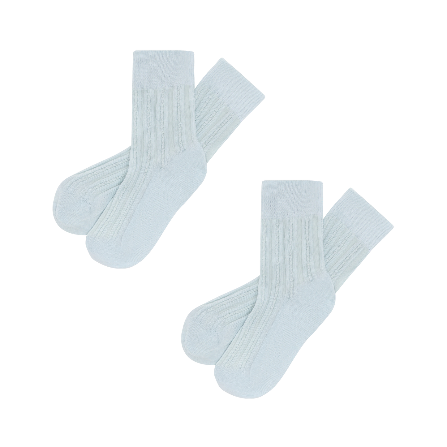 FUB Pointelle Sokker - Pale Blue