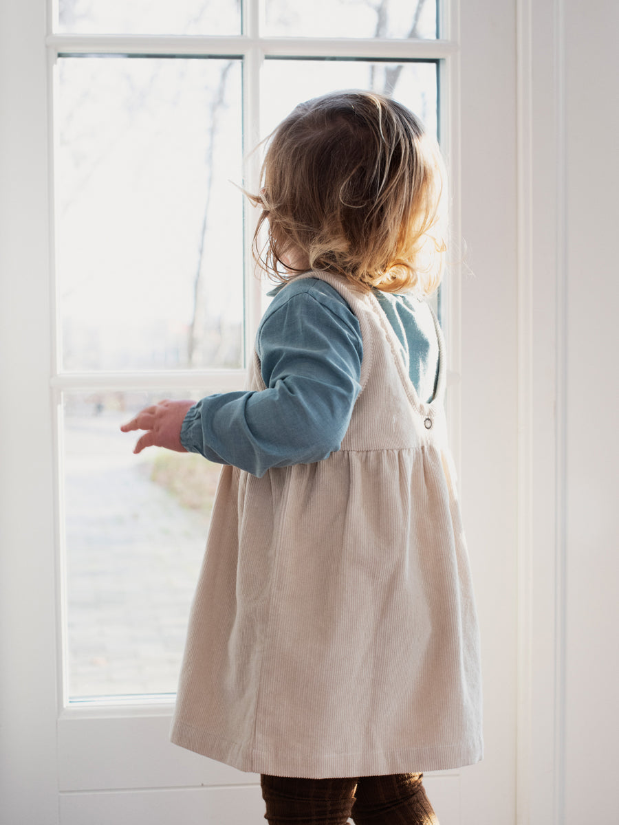 Serendipity baby Spencerkjole i fløjl, Cream