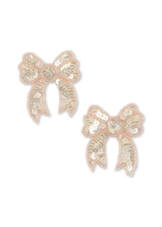 Konges Sløjd 2-pak Sequin Bow Hairclip - Cameo Rose