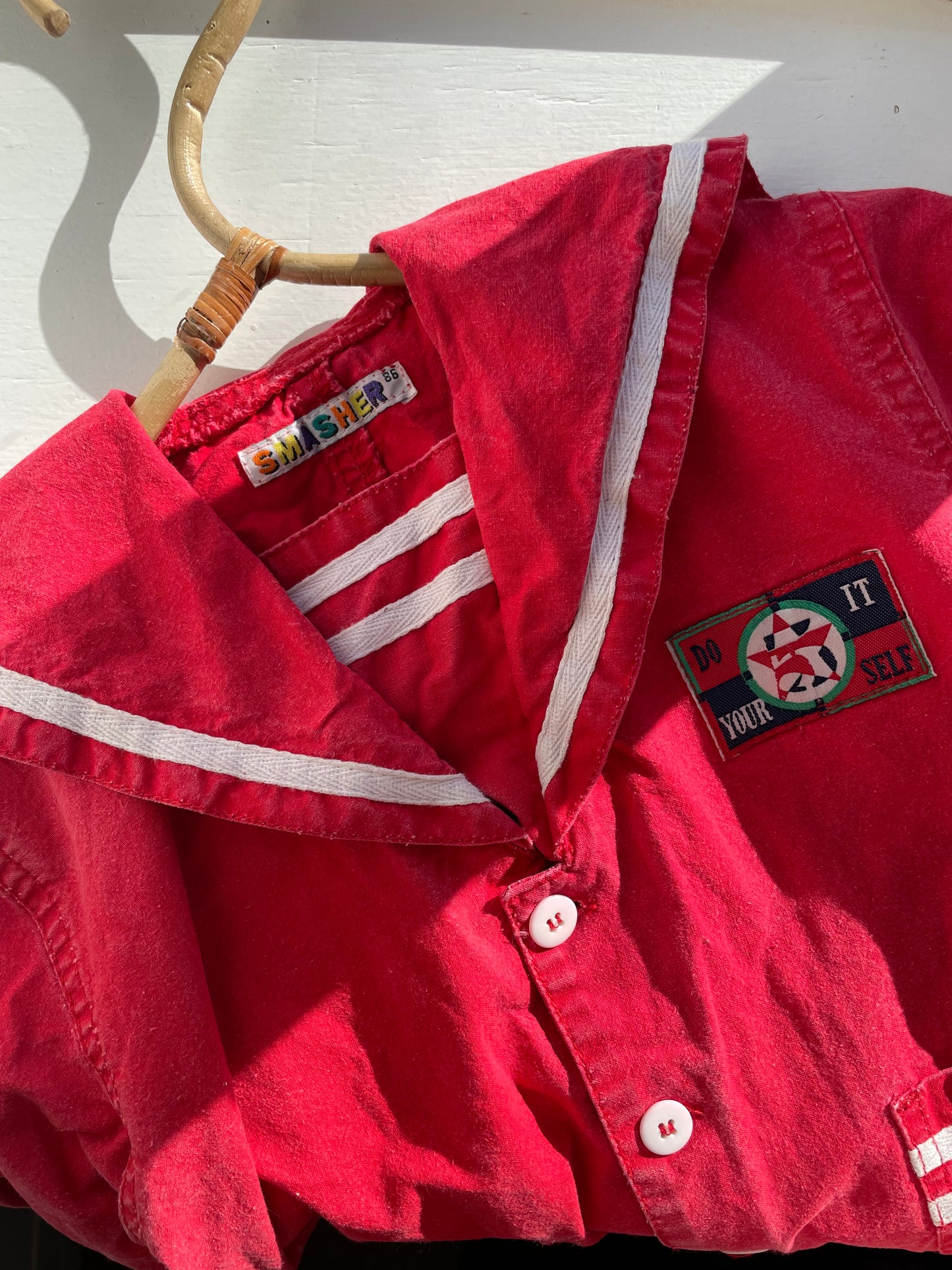 Vintage rød Matrosdragt str. 86