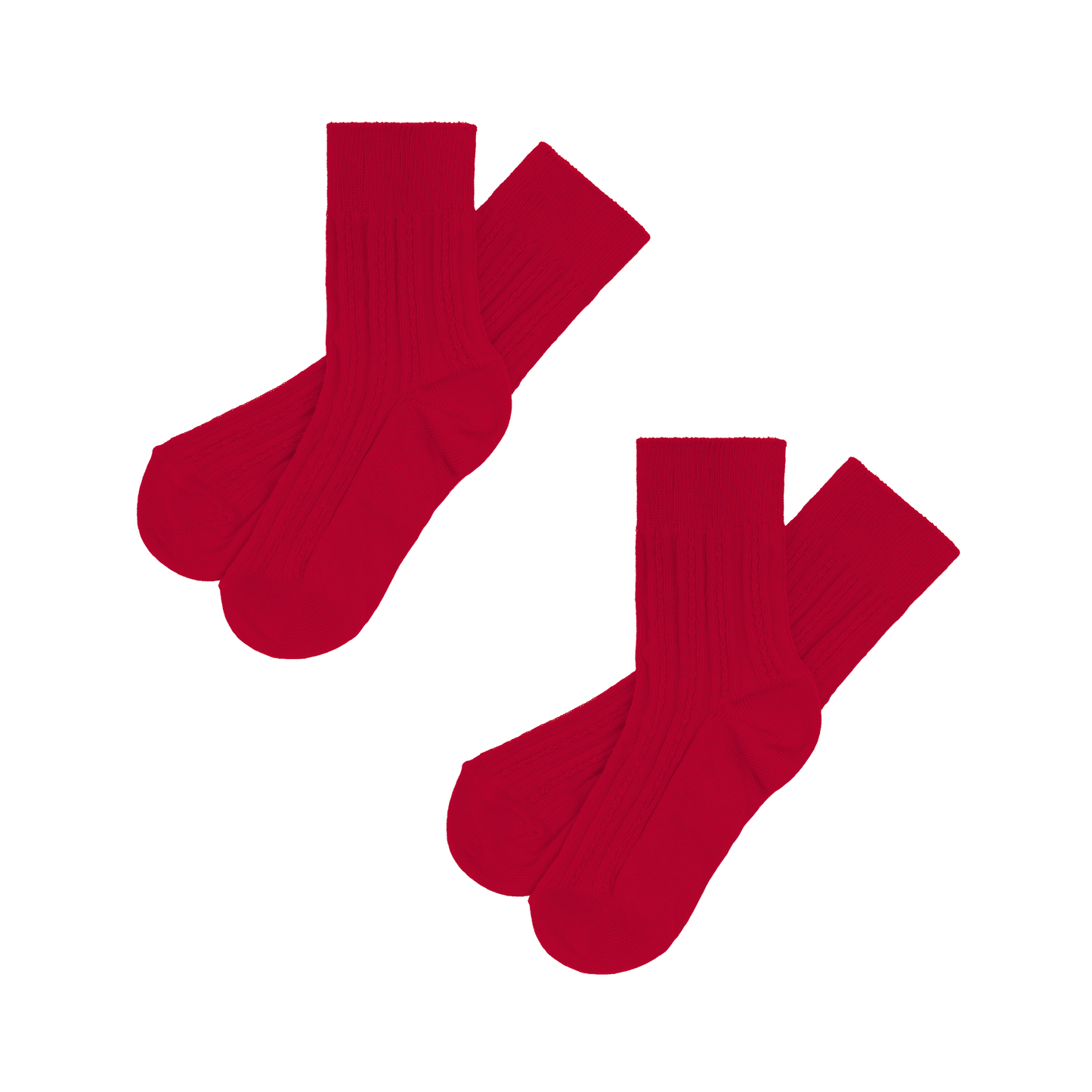 FUB Pointelle Sokker - Red