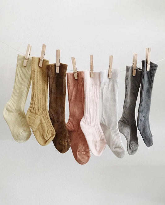 LIMONADE knæstrømper, Terracotta