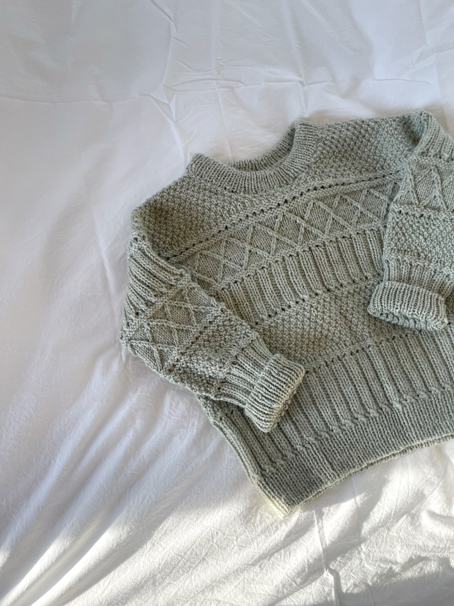 Håndstrikket Ingrid sweater - Merino str. 3-4 år