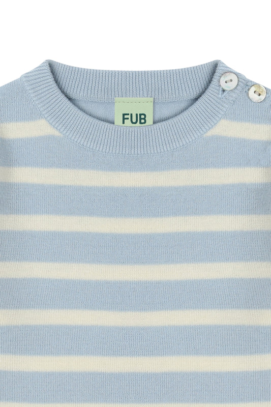 FUB Baby Bluse - Pale Blue/Ecru