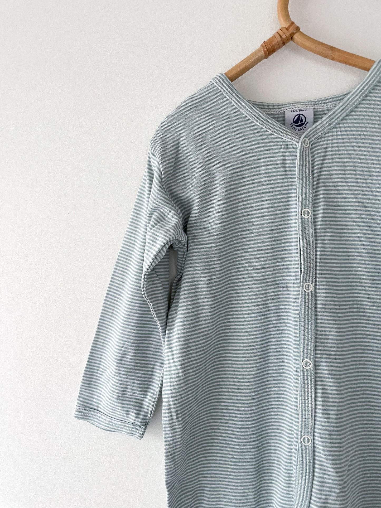 Petit Bateau stribet natdragt str. 18 mdr