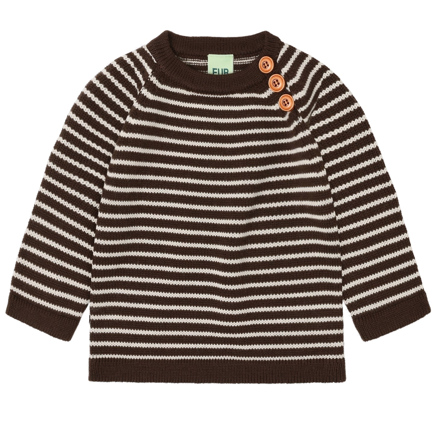 FUB Baby Sweater - Merino - Mocca/Ecru