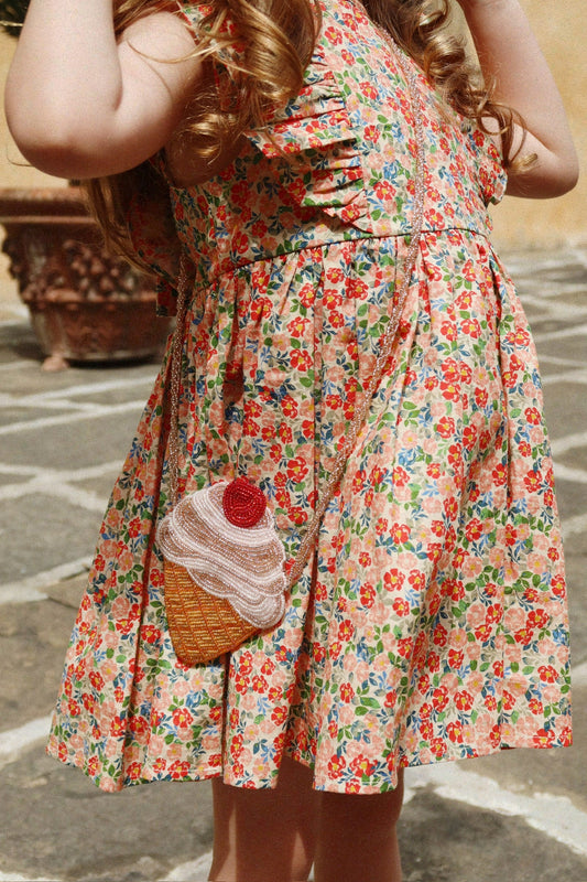 Konges Sløjd Is skuldertaske af glasperler