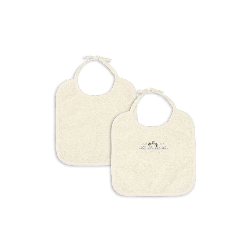 Fanga Fontana Figo 2-pak Terry Bibs - Antique White
