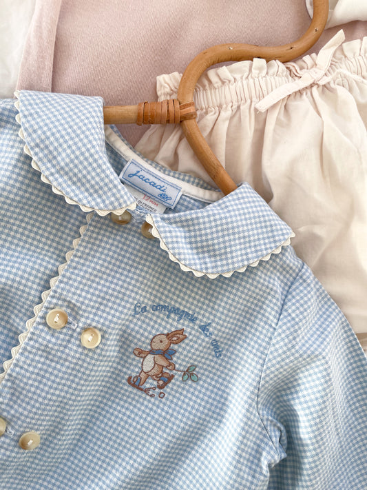 Jacadi fineste dragt med Peter Kanin str. 12 mdr