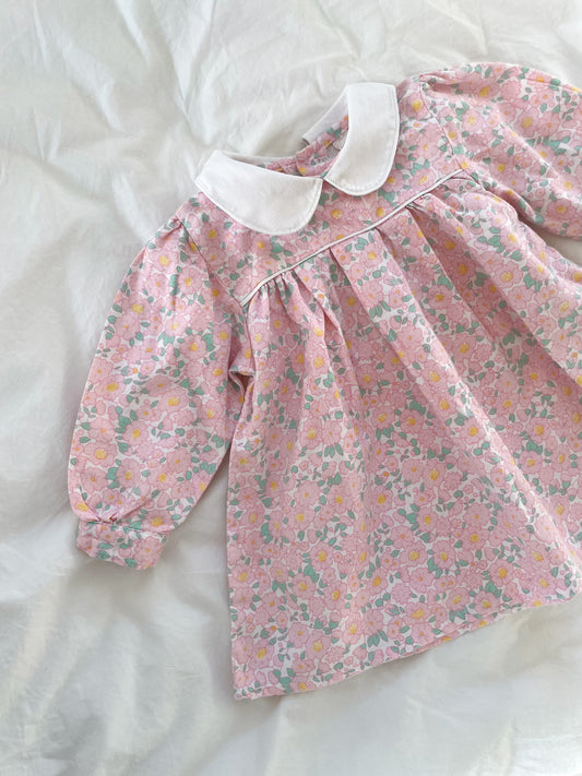 Vintage kjole med krave str. 80