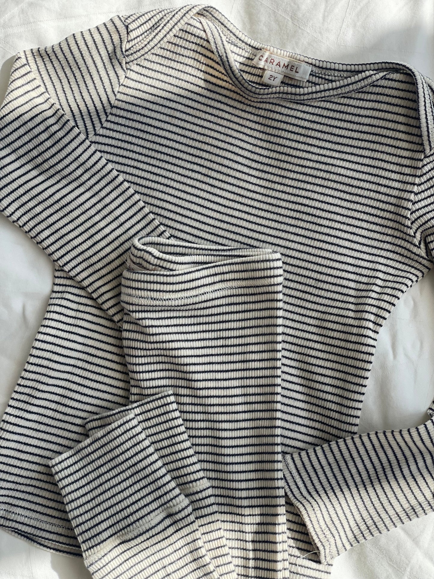 CARAMEL stribede leggings