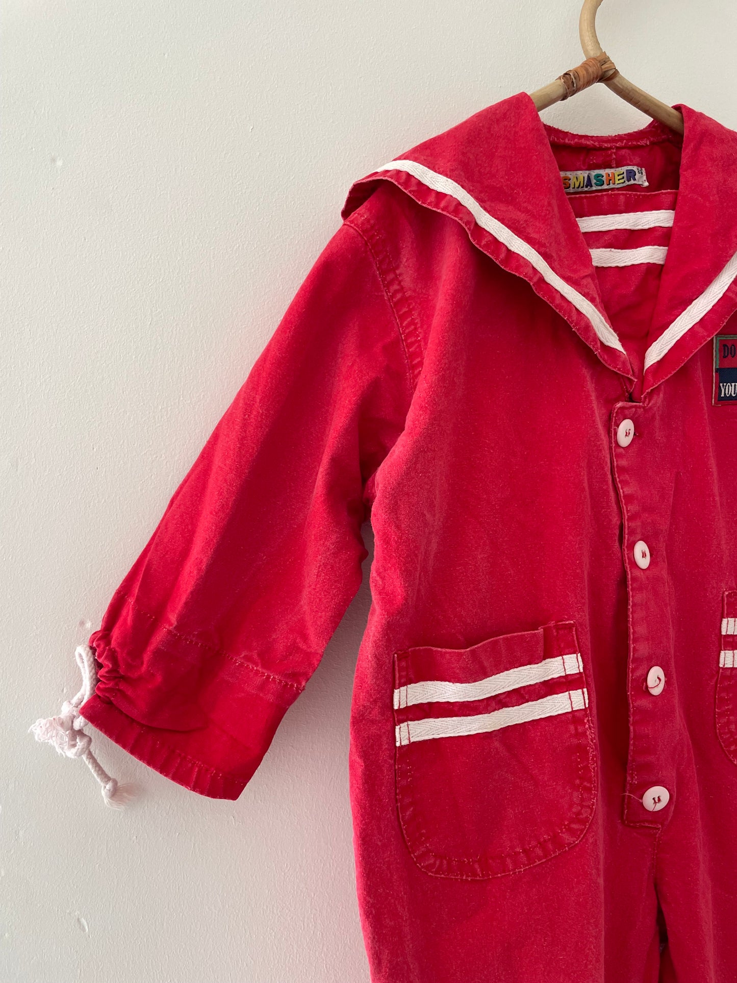 Vintage rød Matrosdragt str. 86