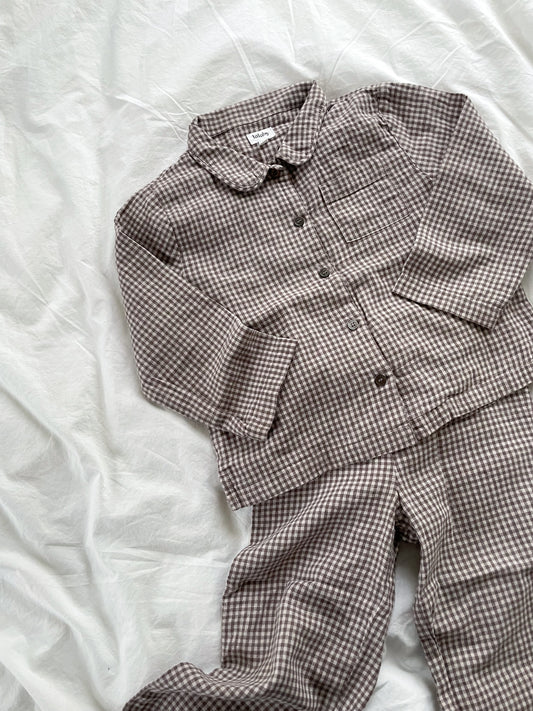 Lalaby ternet pyjamas - mini check - str. 5 år