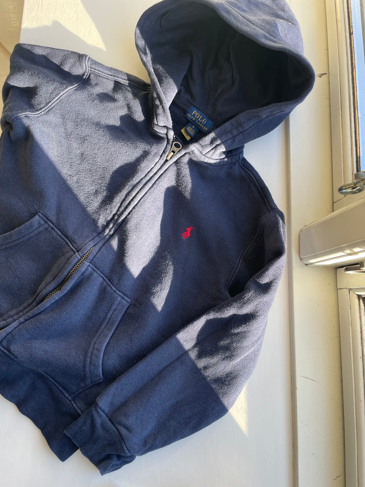 Polo Ralph Lauren hættetrøje navy str. 6 år