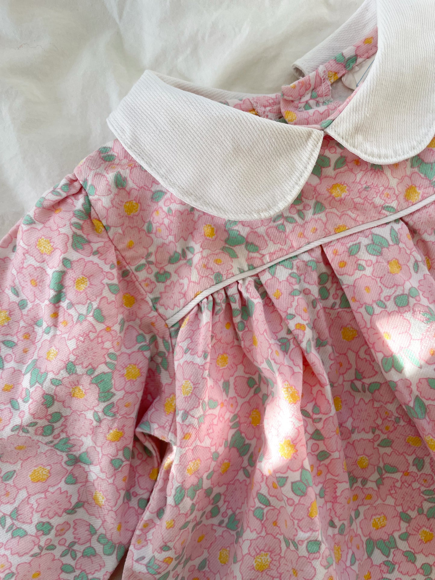 Vintage kjole med krave str. 80