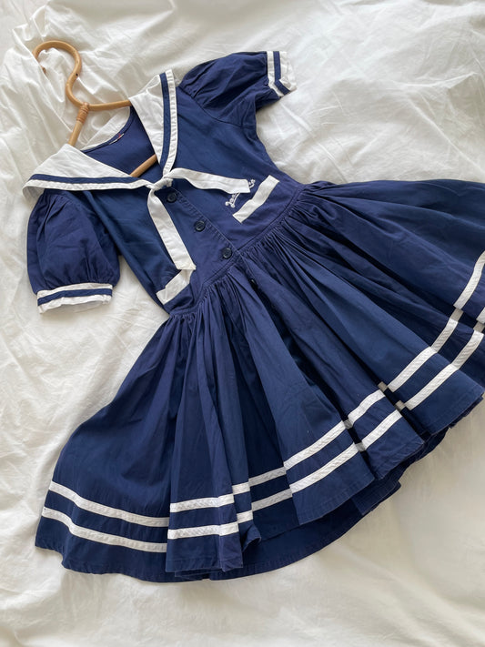 Vintage Matroskjole str. 5-6 år