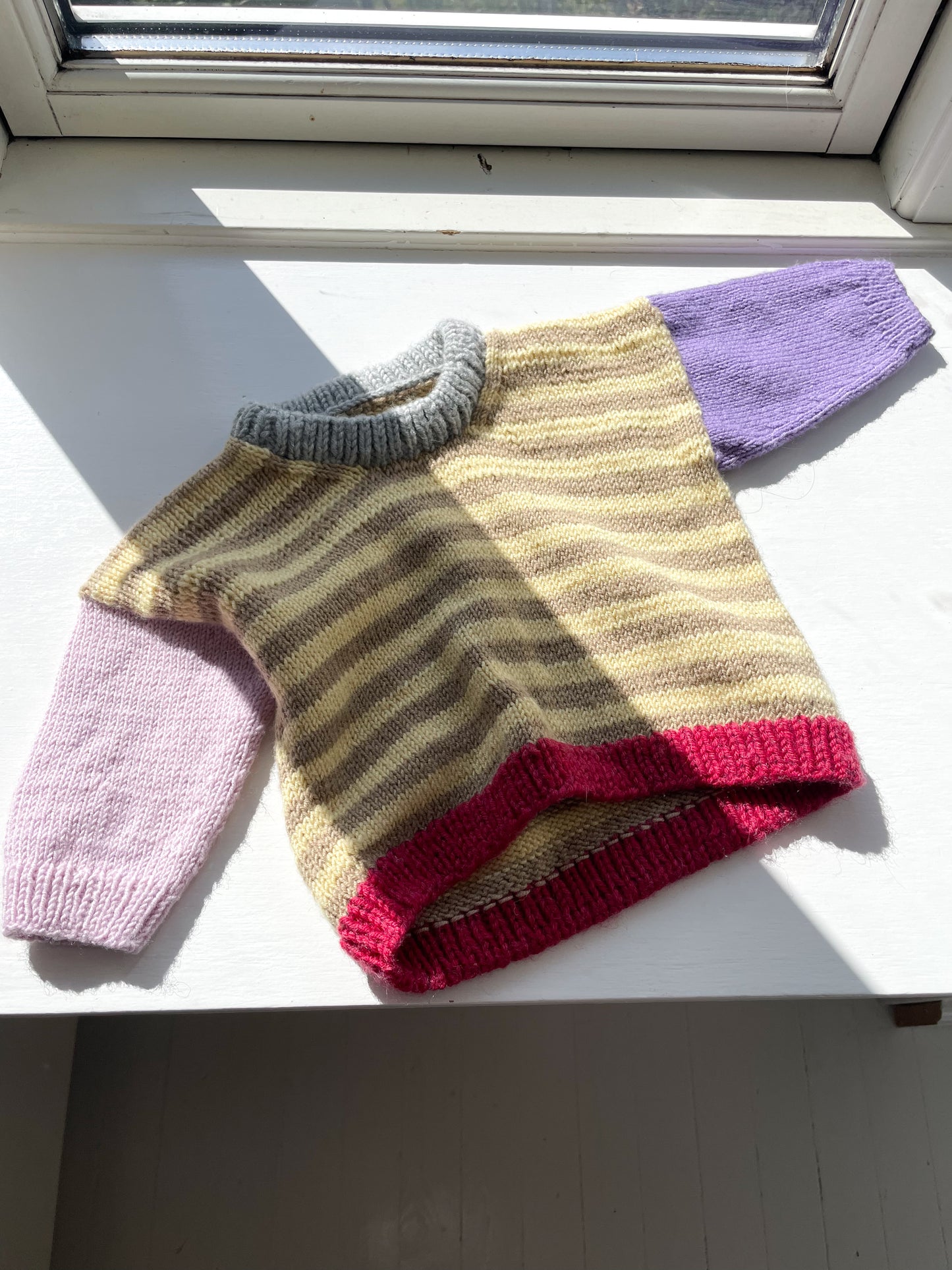 Håndstrikket bluse multi 0-3 mdr