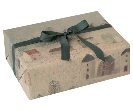 Maileg Gavepapir på rulle 10 m - Santa is Coming