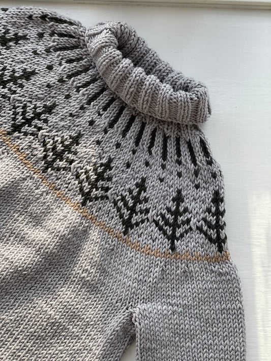 NY Håndstrikket julesweater - Merino str. 2-3 år
