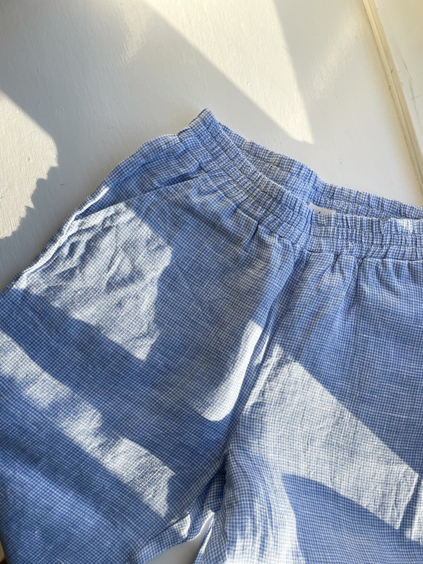 Lalaby Frankie bukser i hør - Pepita Check - str. 5 år