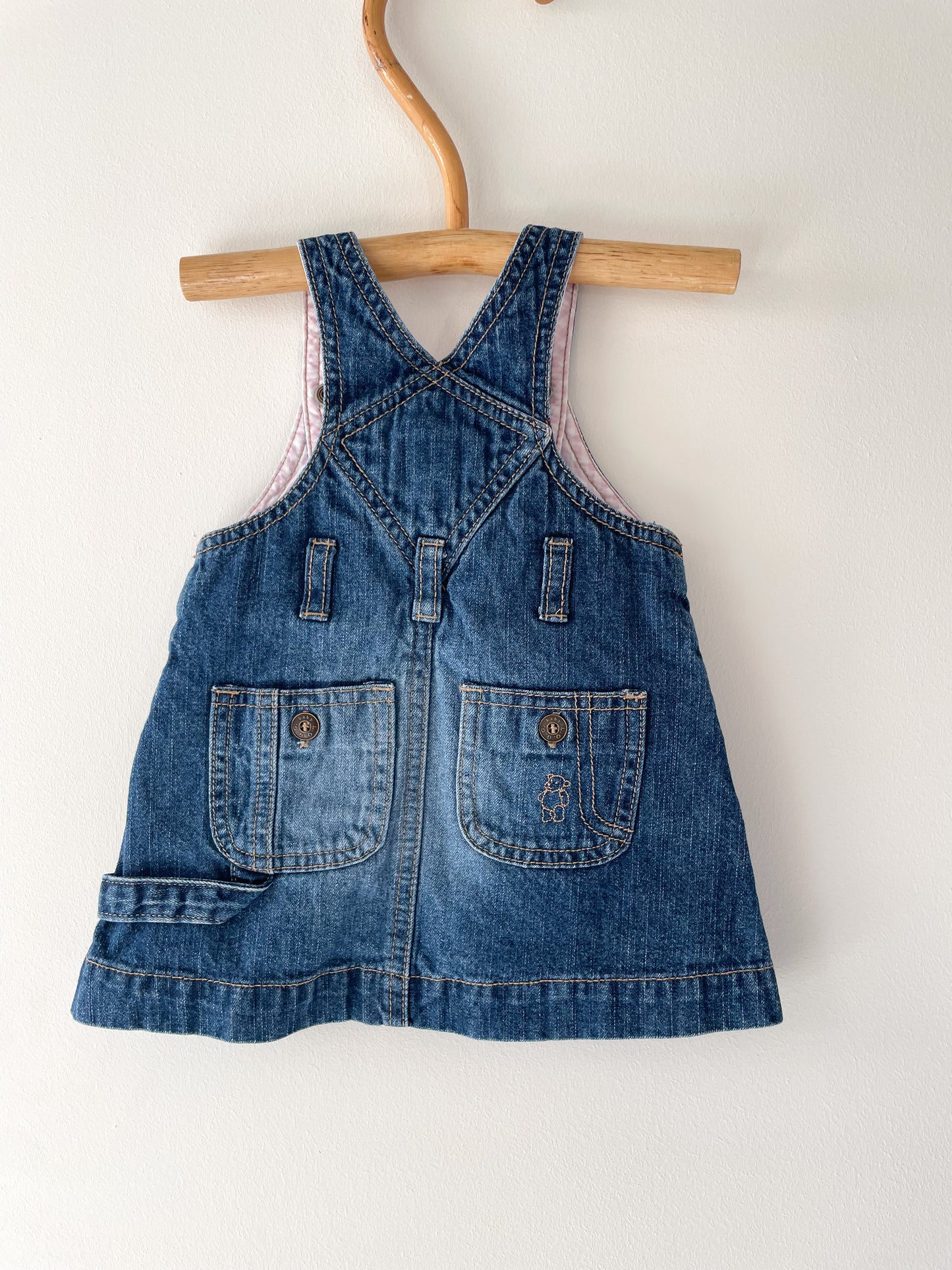 Vintage denim spencer kjole str. 3 mdr