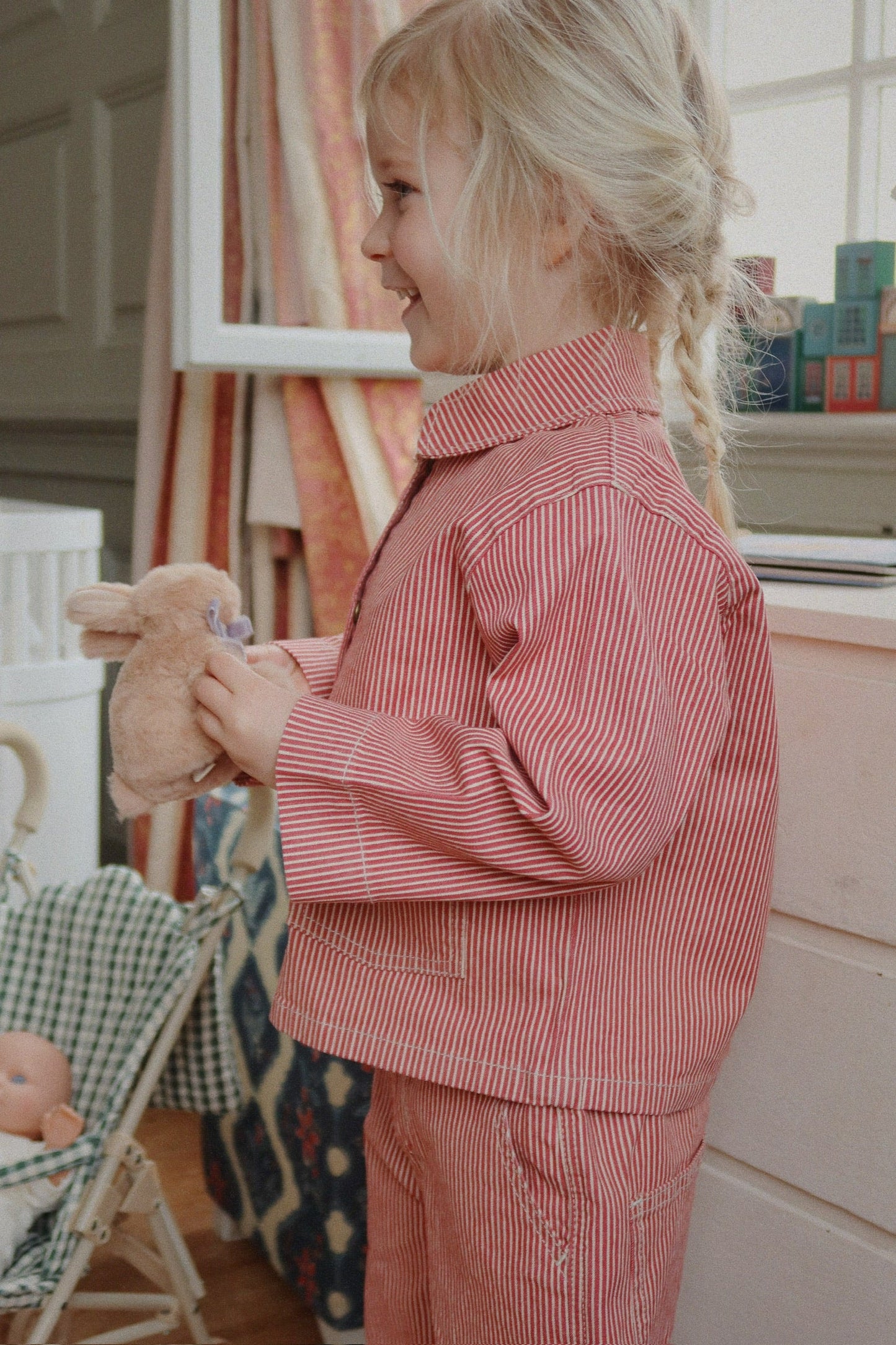 Konges Sløjd Luc Pants - Milk Rouge Stripe