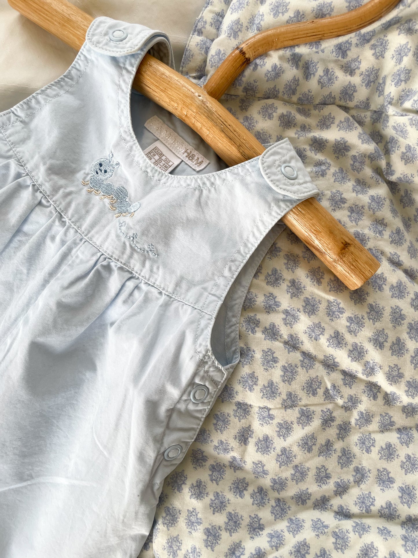 Vintage lyseblå overalls str. 50