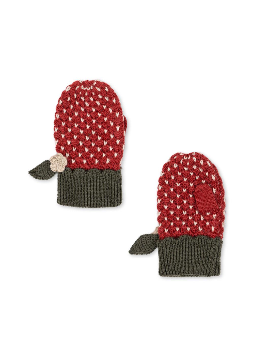 Konges Sløjd Strawberry Mittens - True Red