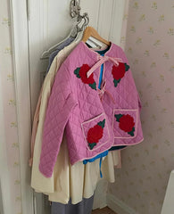 Sissel Edelbo Penny Organic quilted jacket, Cyclamen - PREORDER