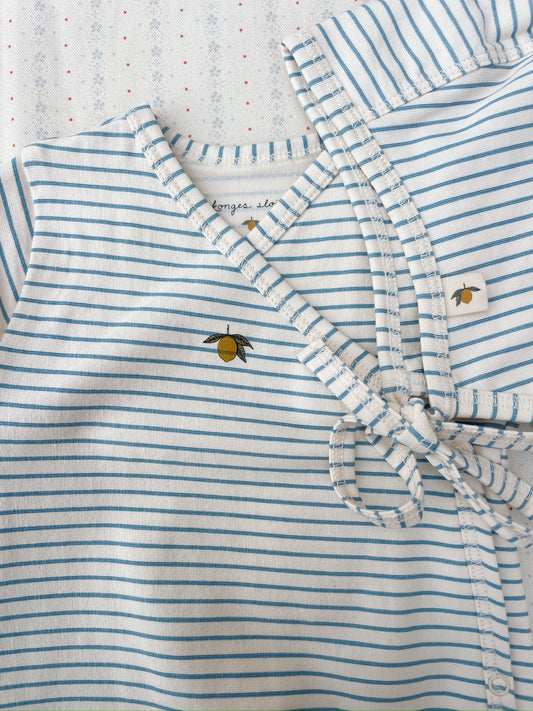 Konges Sløjd Basic Newborn Bodystocking - Stripe Bluie