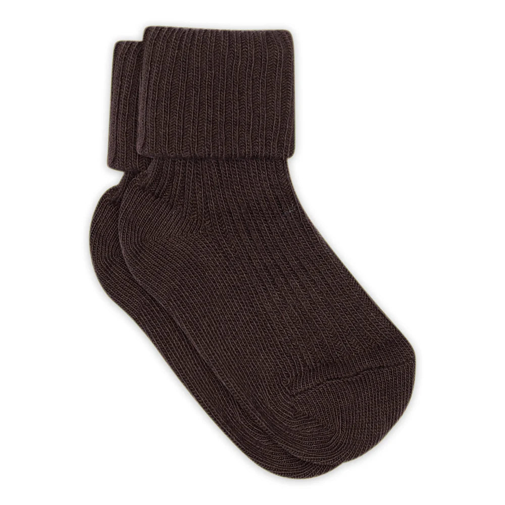 MP babystrømper i bomuld - Dark Brown