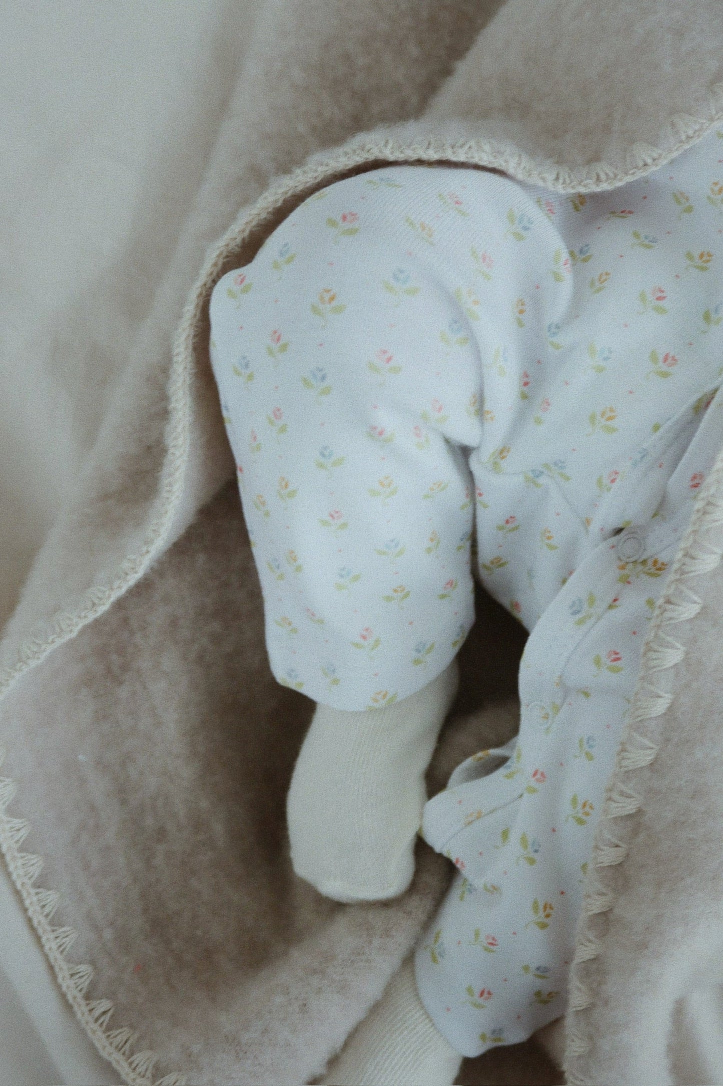 Fanga Fontana Erba Wool Baby Blanket - Oatmeal Melange