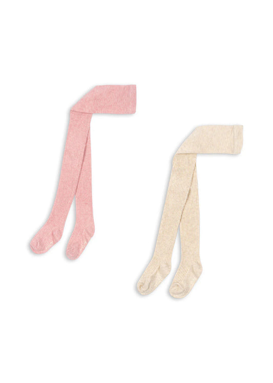 Konges Sløjd 2-Pak Rib Tights - Rose Mix