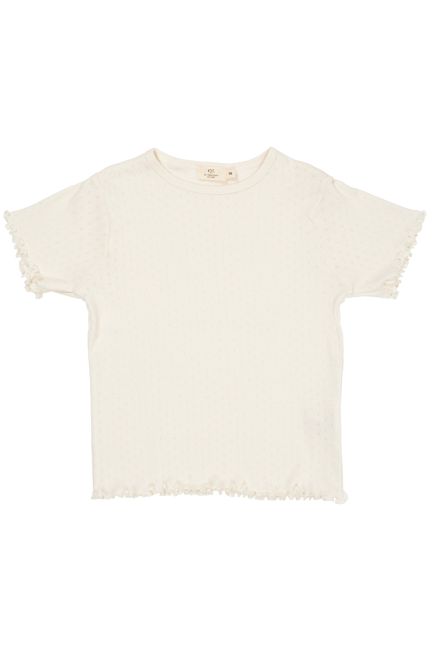 Copenhagen Colors Summer Pointelle T-shirt - Cream