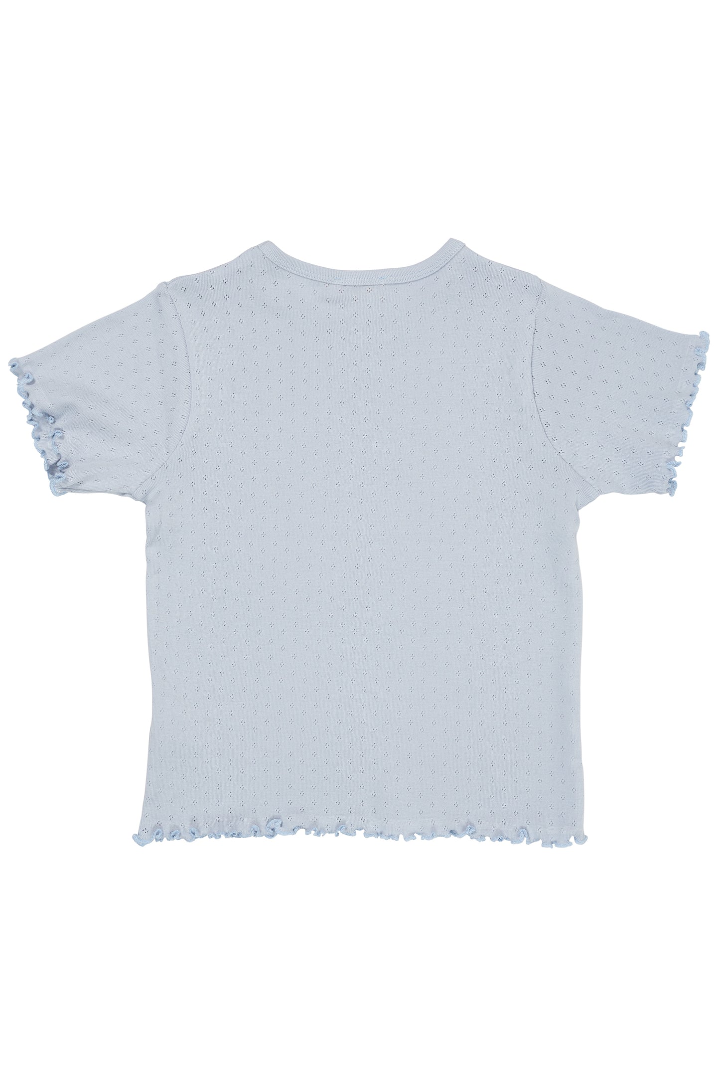 Copenhagen Colors Summer Pointelle T-shirt - Dusty Blue