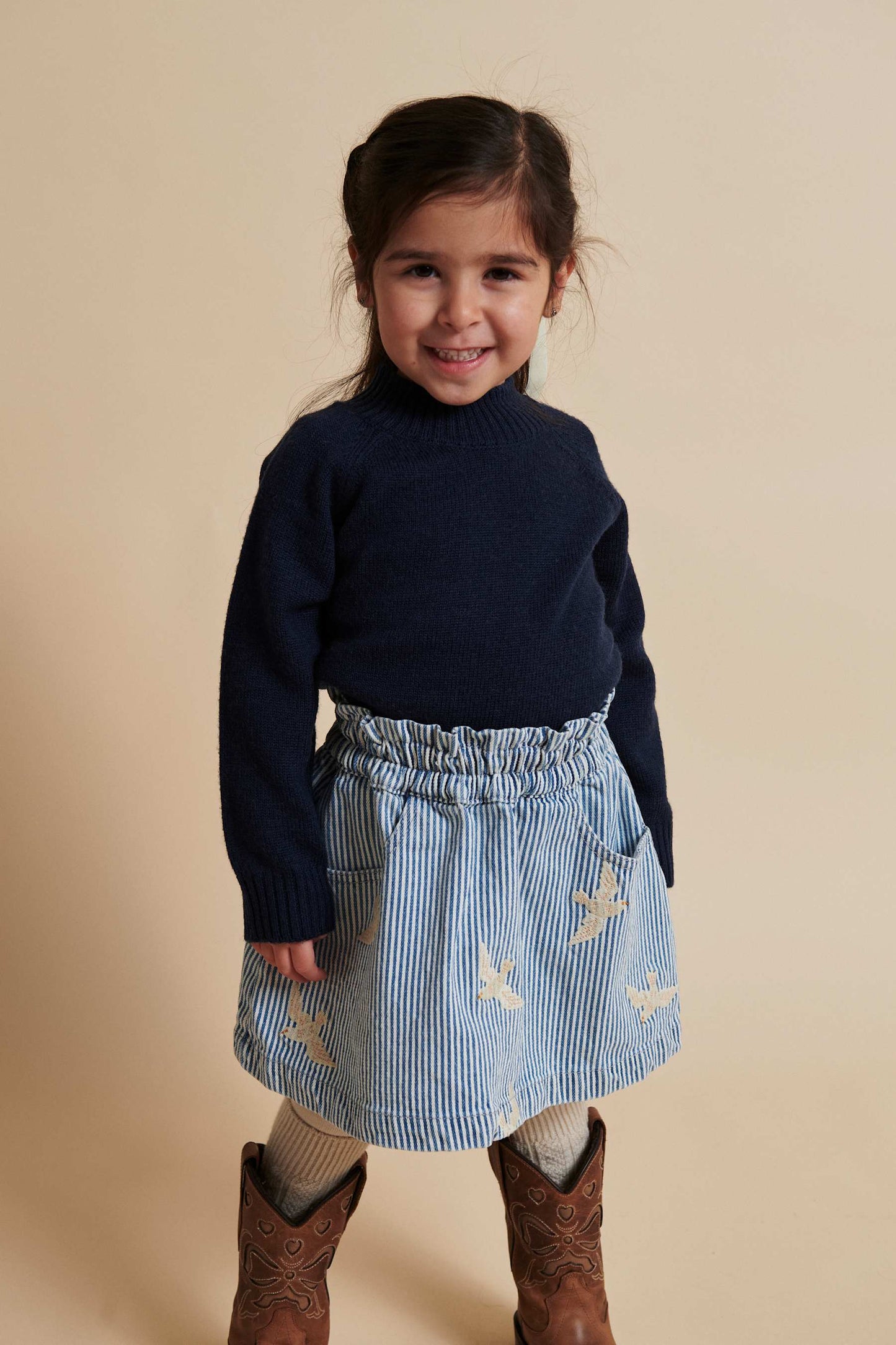 Copenhagen Colors Yarndyed Stripe Twill Skirt