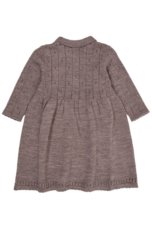 Copenhagen Colors Merino Pointelle Dress - Natural Melange