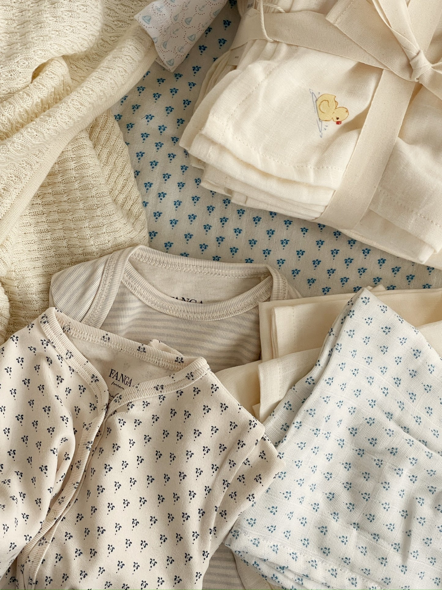 Fanga Fontana Bellini 3-pak Muslin Cloth - Punto Blu