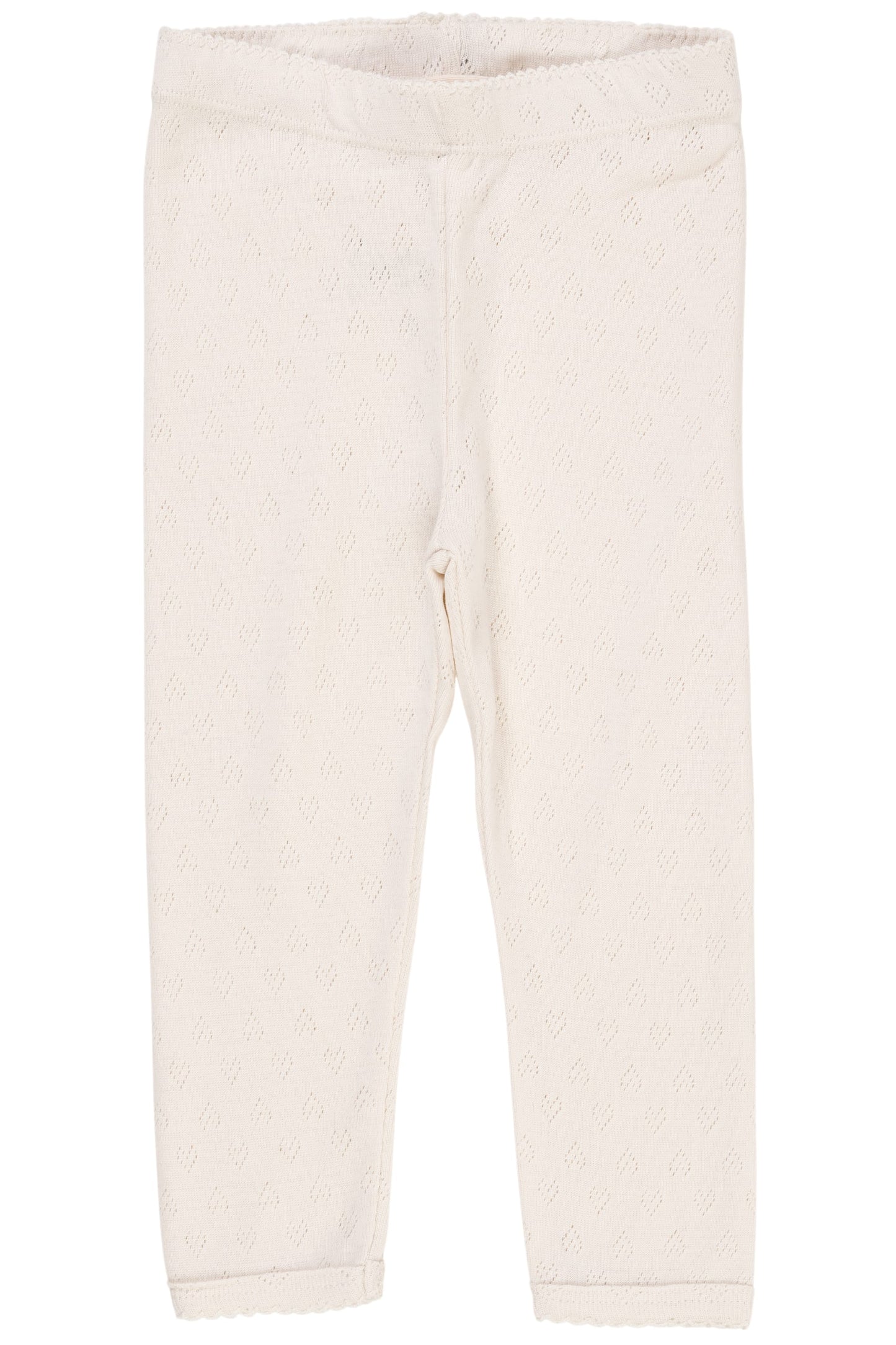 Copenhagen Colors Pointelle Heart Leggings - Cream