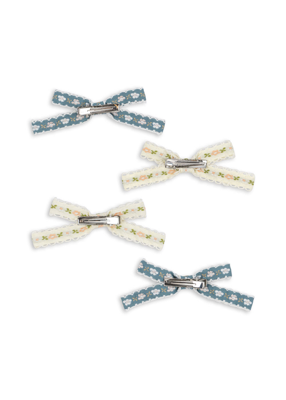 Konges Sløjd 4-pak Sløjfe hårspænder - Multi