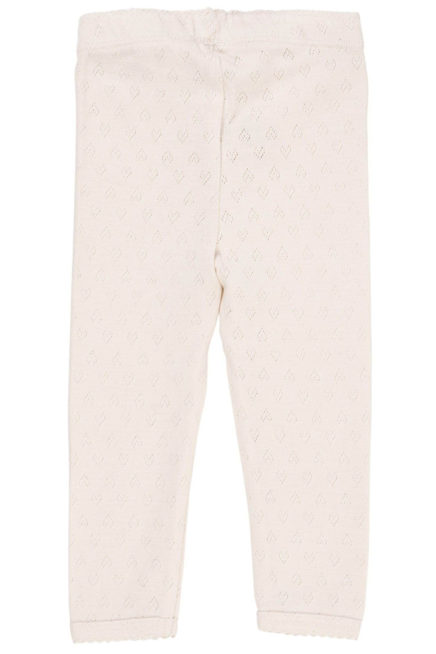 Copenhagen Colors Pointelle Heart Leggings - Cream