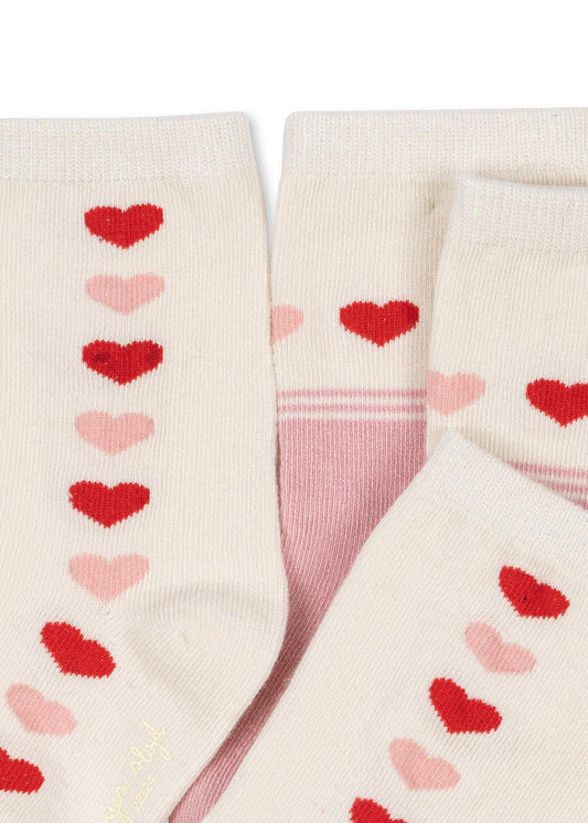 Konges Sløjd 2-pak Jacquard Socks - Heart